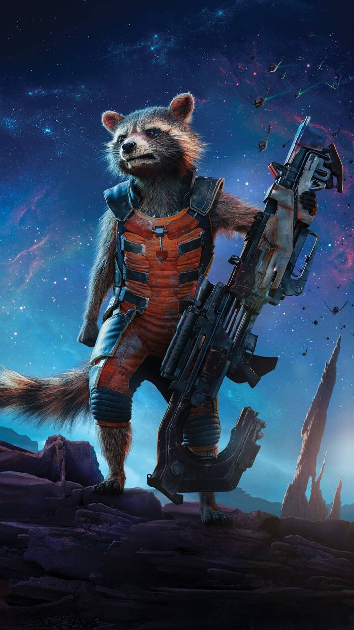 Rocket Raccoon Marvel iPhone X Wallpaper