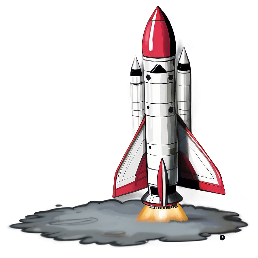 Rocket Sketch Png 04292024 PNG