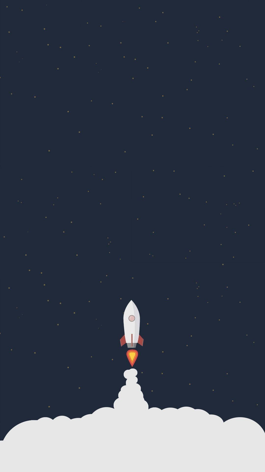 Ilustraciónde Un Cohete Despegando Fondo de pantalla