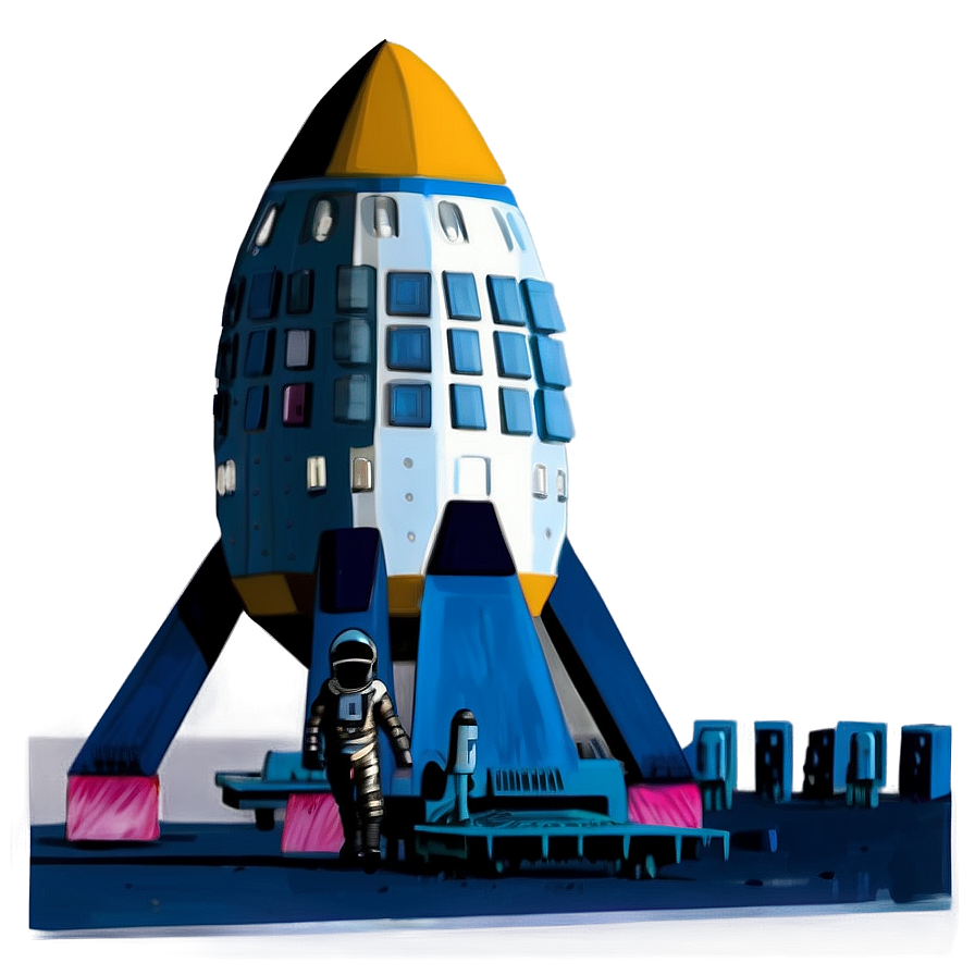 Rocketship With Astronauts Png 27 PNG