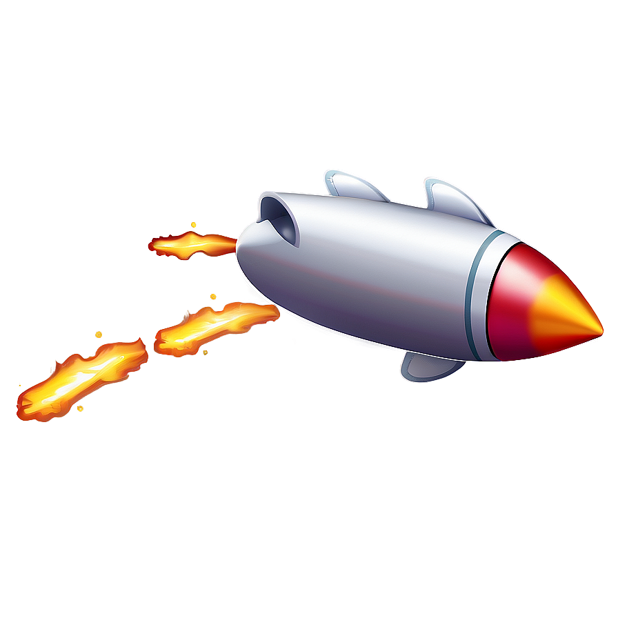 Rocketship With Flames Png 06132024 PNG