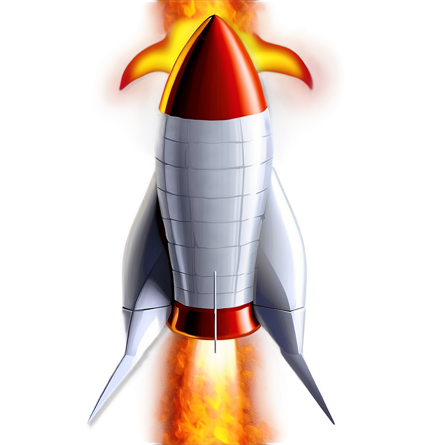 Rocketship With Flames Png Nrb52 PNG