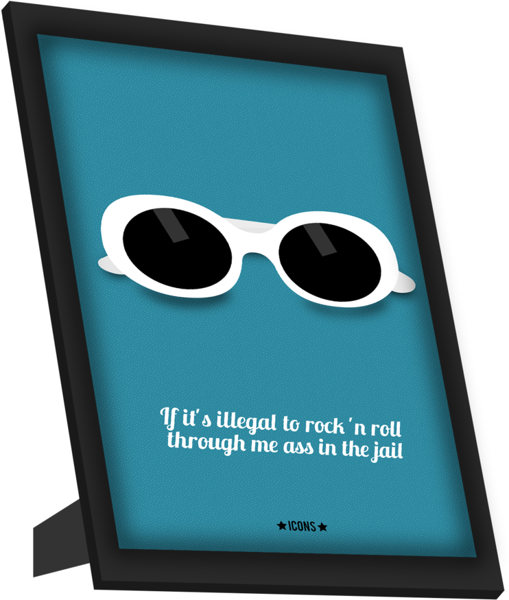 Rockn Roll Sunglasses Art Print PNG