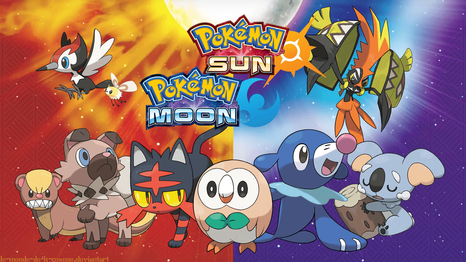 Rockruff Pokémon Sol og Måne Udgave Tapet Wallpaper