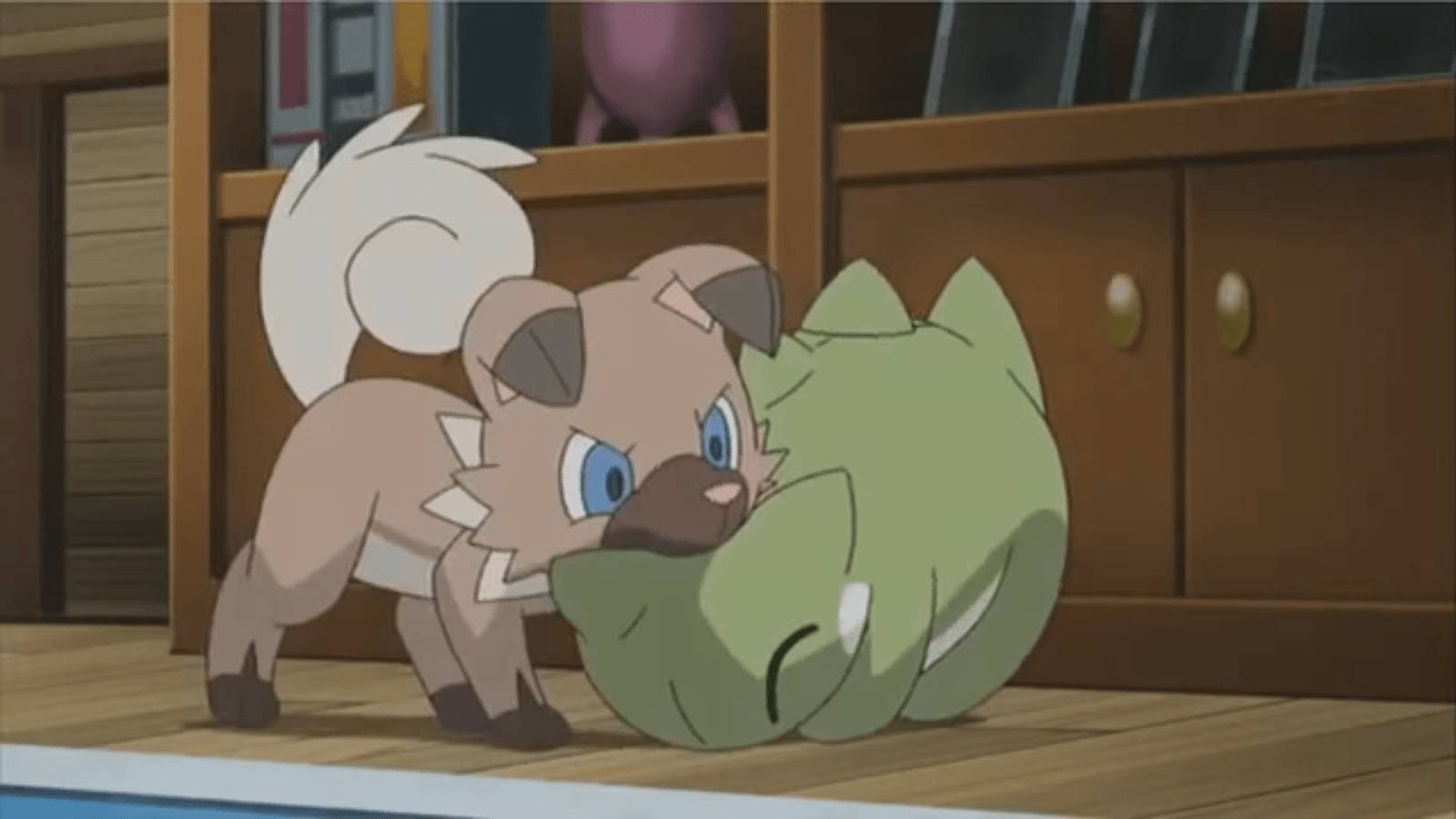 Rockruff With Doll Wallpaper