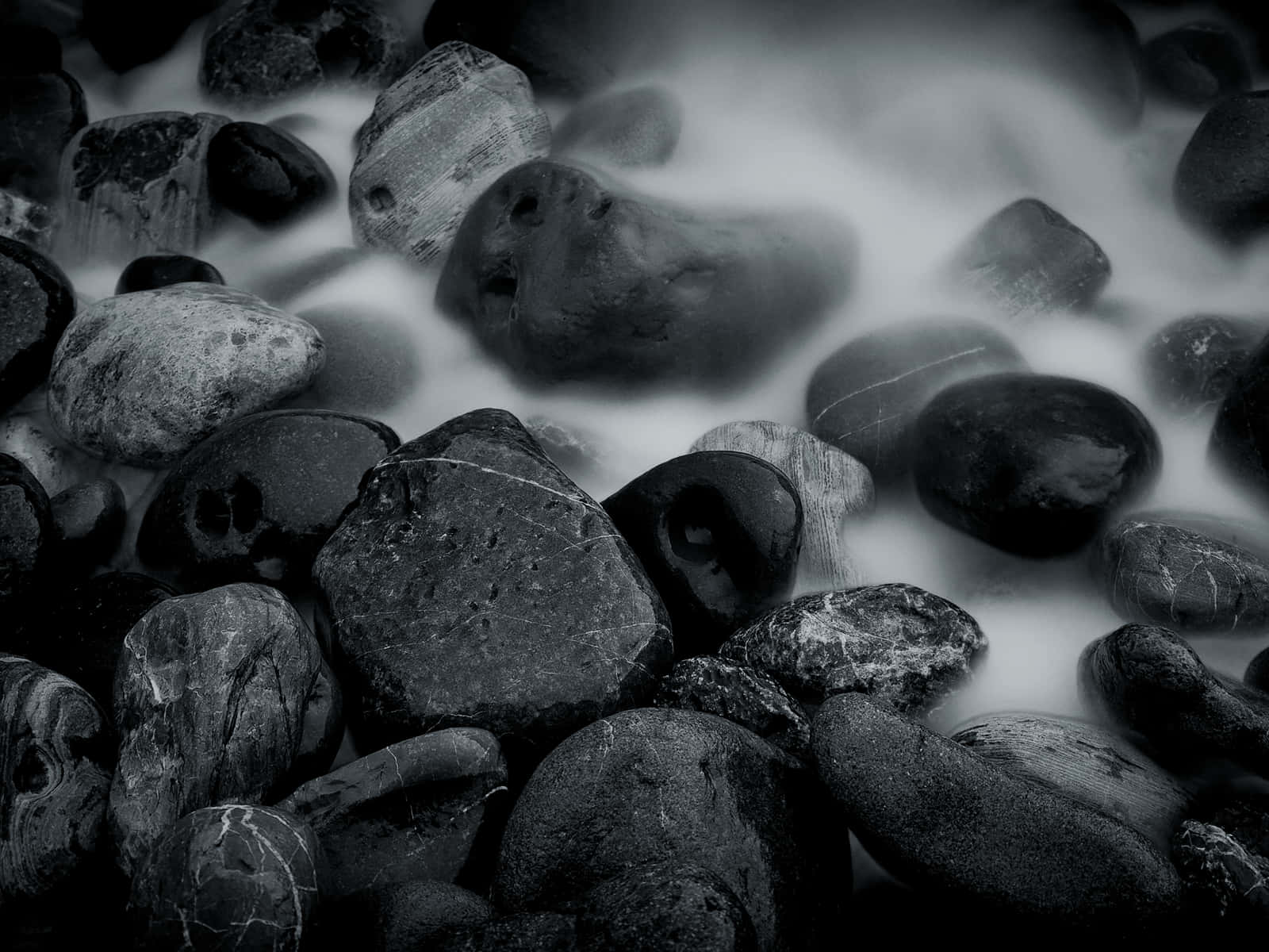 Rocks Pebble Black Sand Stones Wallpaper