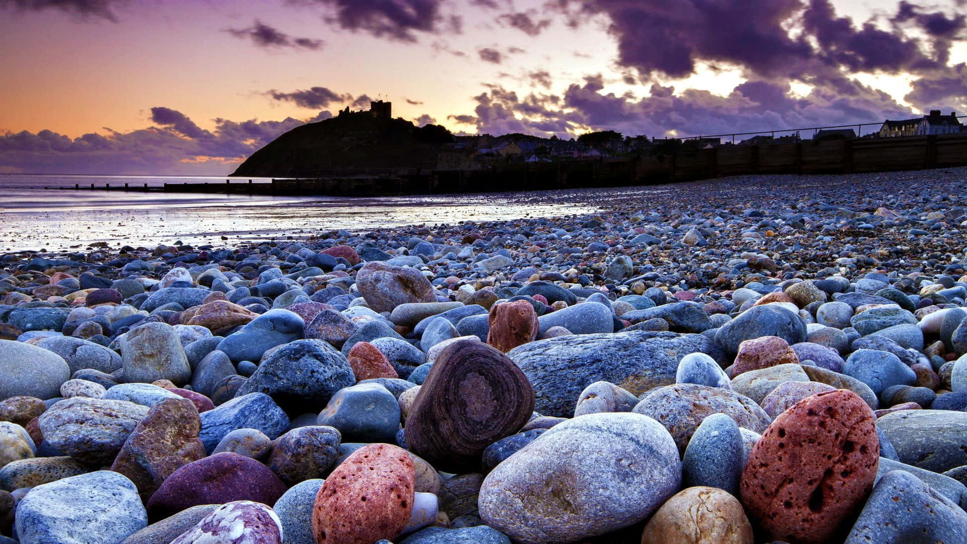 Rocks Seashore Pebble Stones Beach Wallpaper