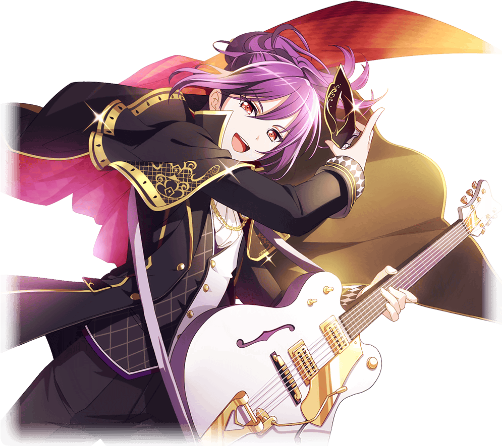 Rockstar Anime Character Playing Guitar PNG