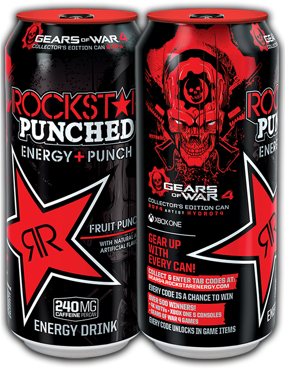 Rockstar Energy Gearsof War Edition Cans PNG