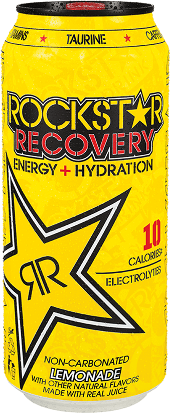 Rockstar Recovery Energy Drink Lemonade Can PNG