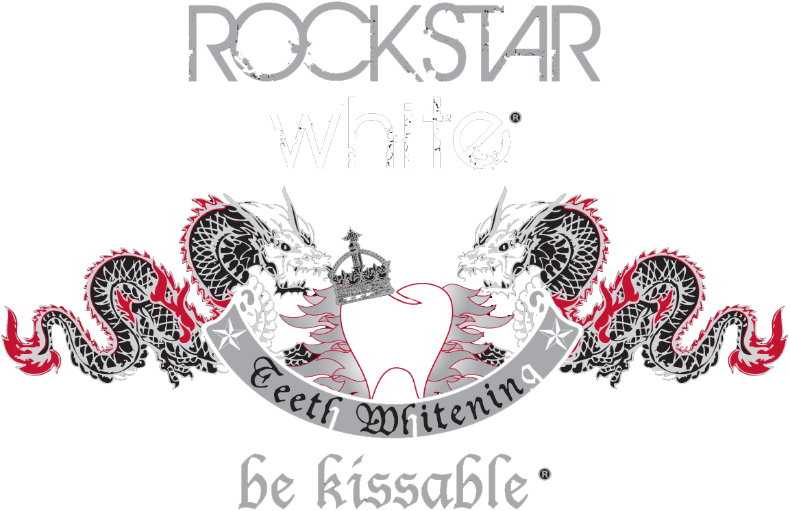 Rockstar White Teeth Whitening Logo PNG