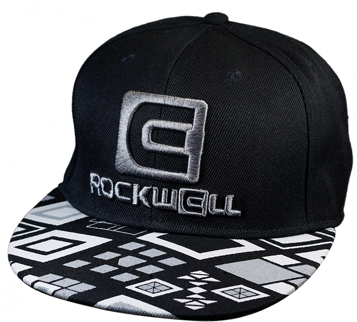 Rockwell Geometric Pattern Snapback Hat PNG