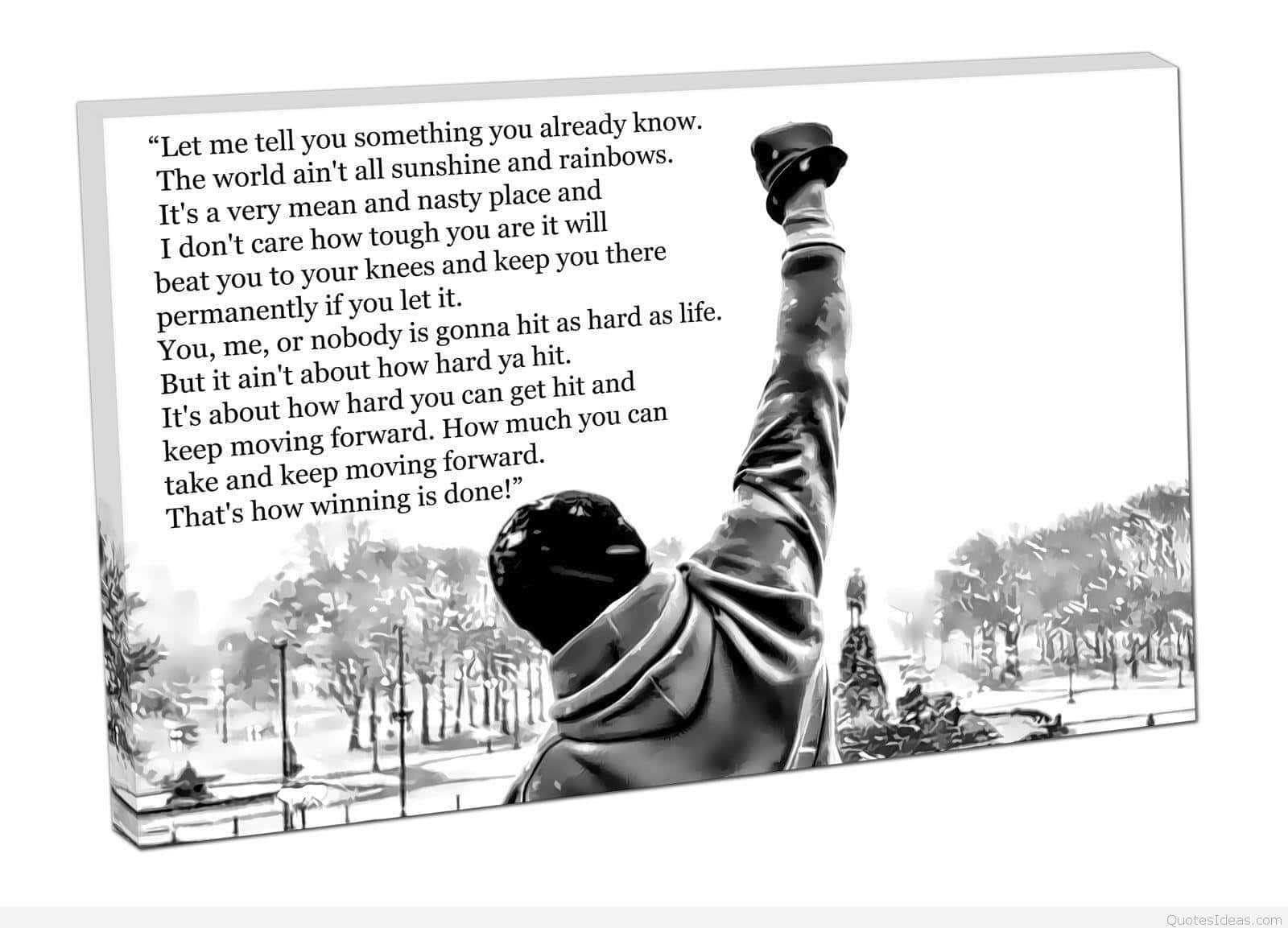 Rocky Balboa Framed Quote Wallpaper