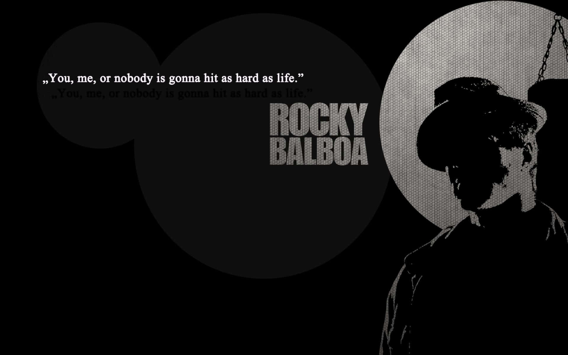 Rocky Balboa Inspiring Quote Wallpaper