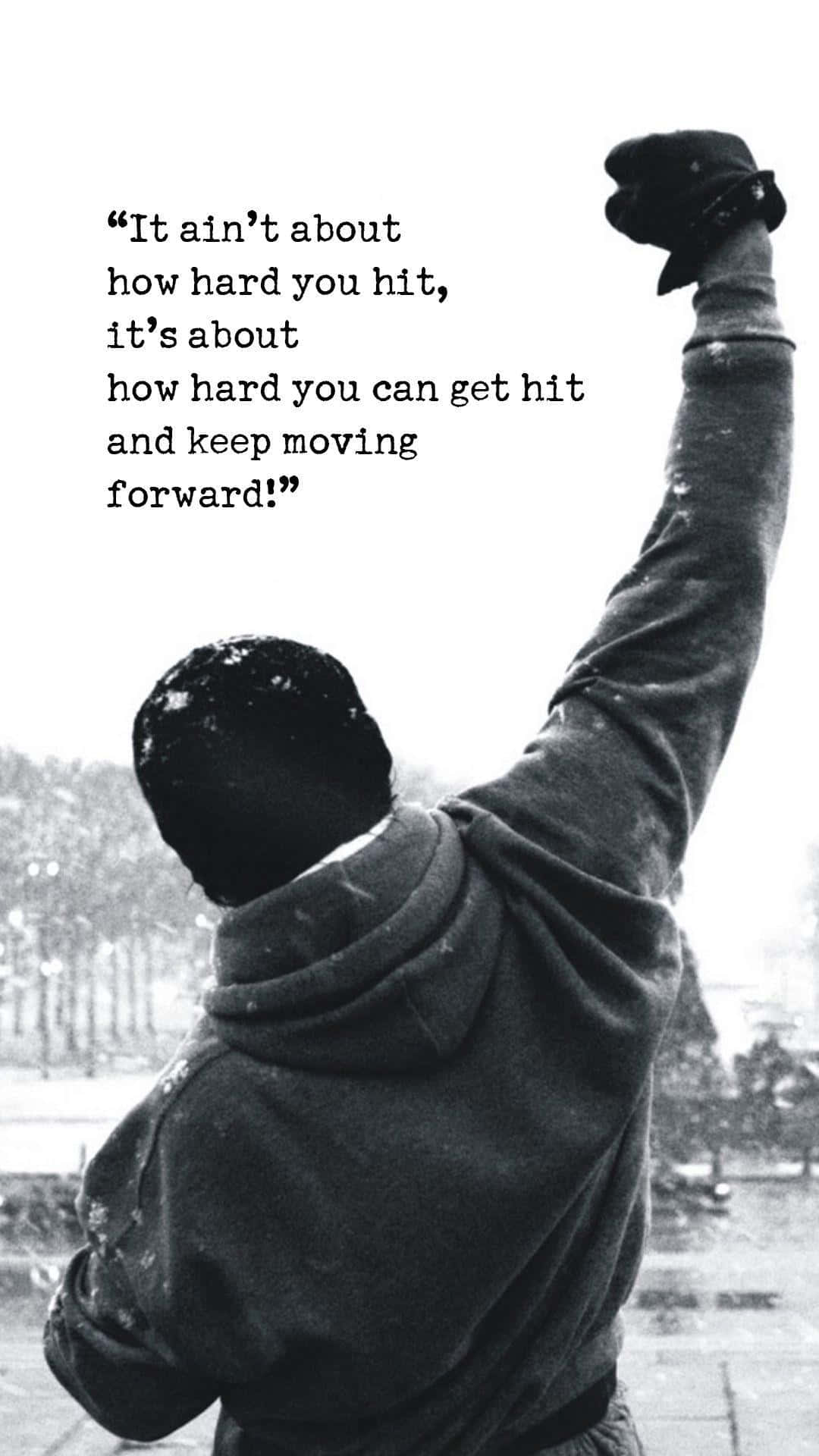 Moving Forward Rocky Balboa Quote Wallpaper