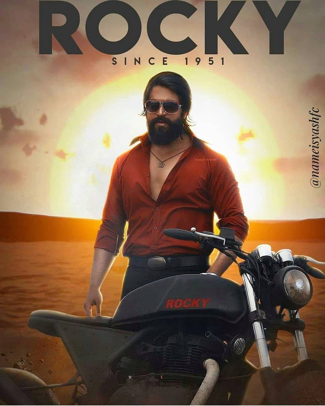 Rocky Bhai Character Poster Wallpaper