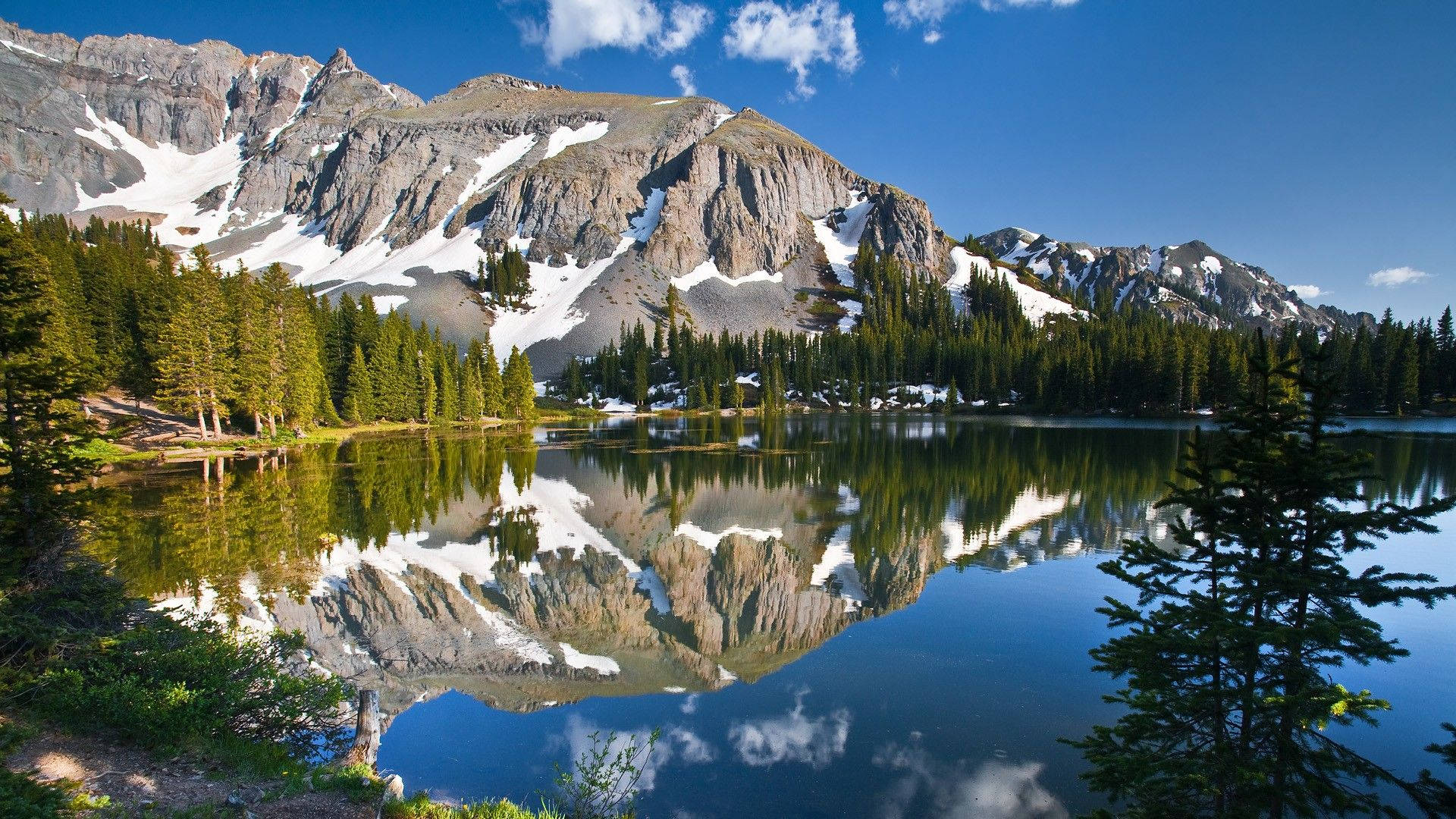 Rocky Mountain National Park Reflected By Lake Wallpaper
