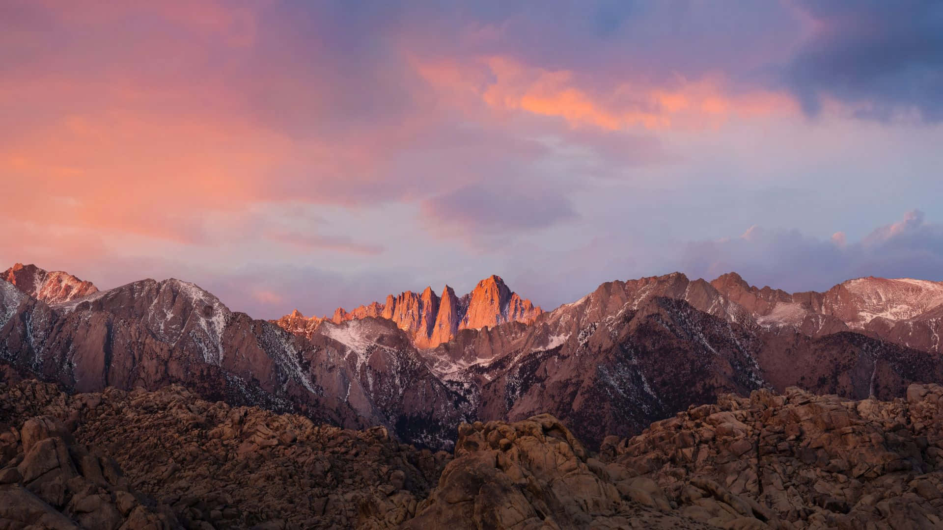 Rocky Mountains Aesthetic Sunset Sky Wallpaper