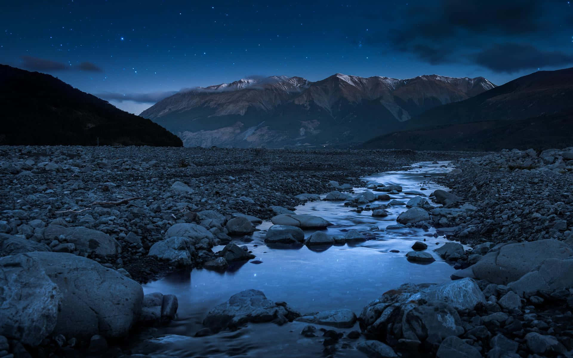 Rocky Mountains Southern Alps Night Sky Wallpaper