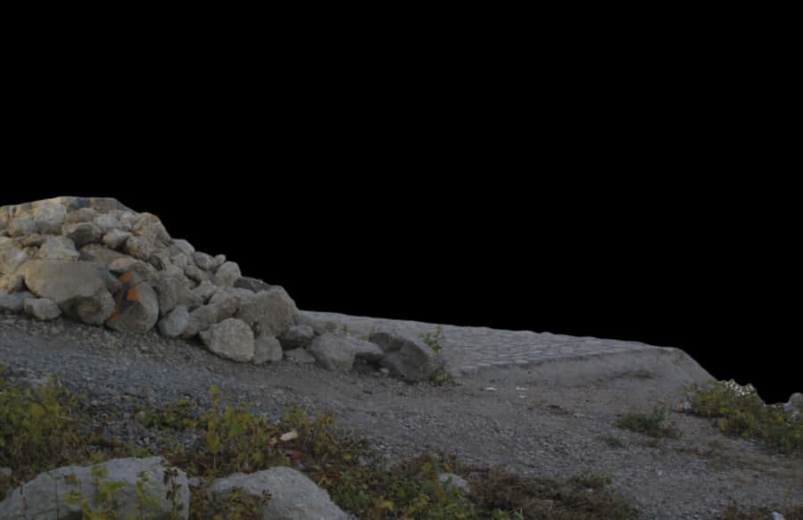 Rocky_ Outcrop_at_ Dusk PNG