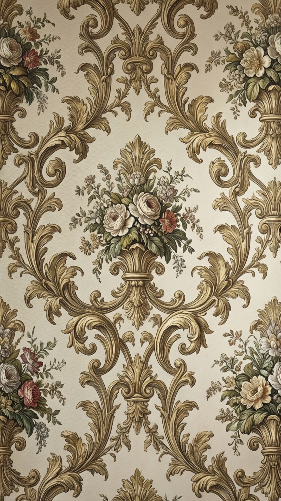 Rococo Scroll Elegance Wallpapers