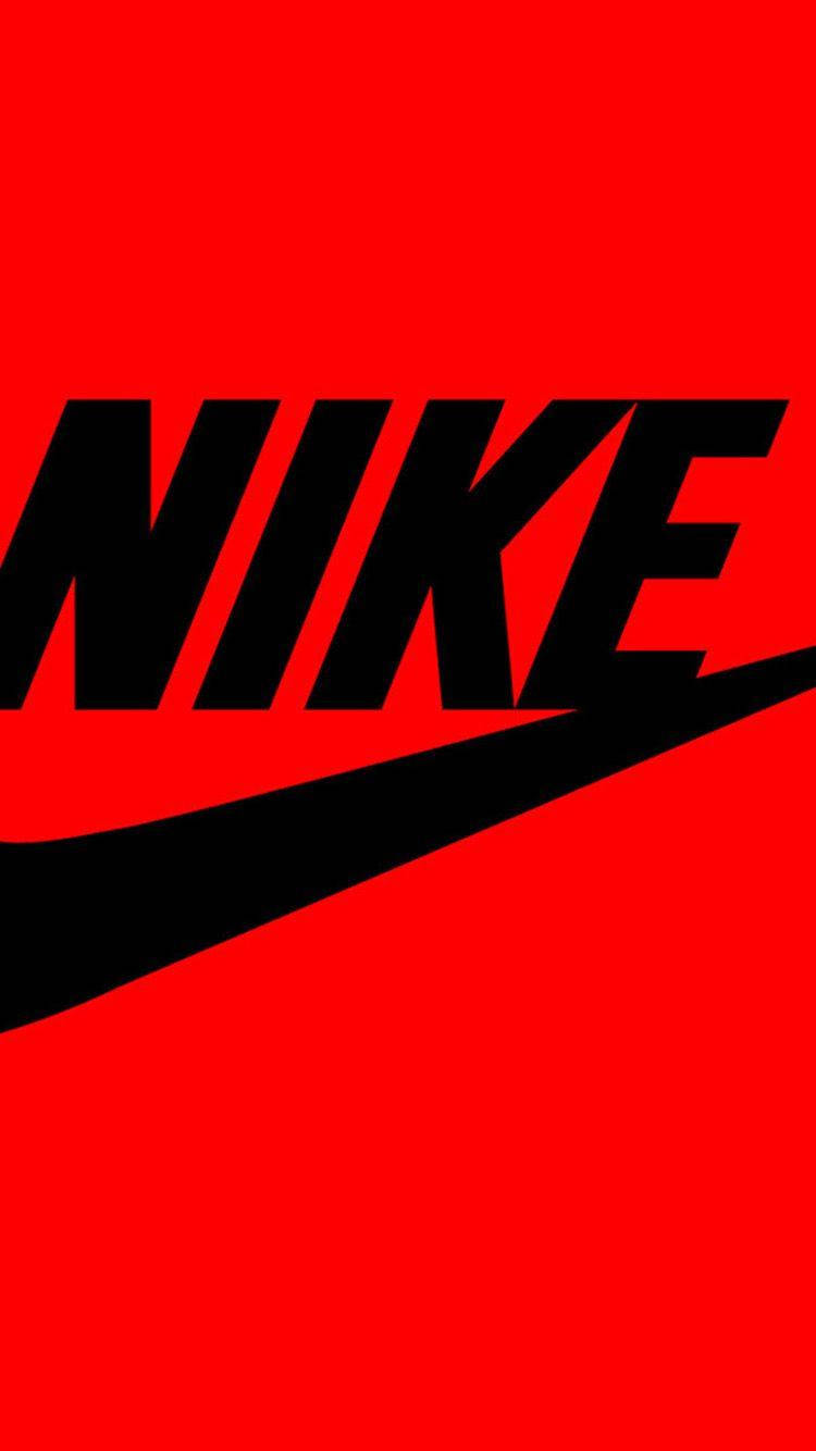 Rød Baggrund Nike Iphone Baggrund Wallpaper