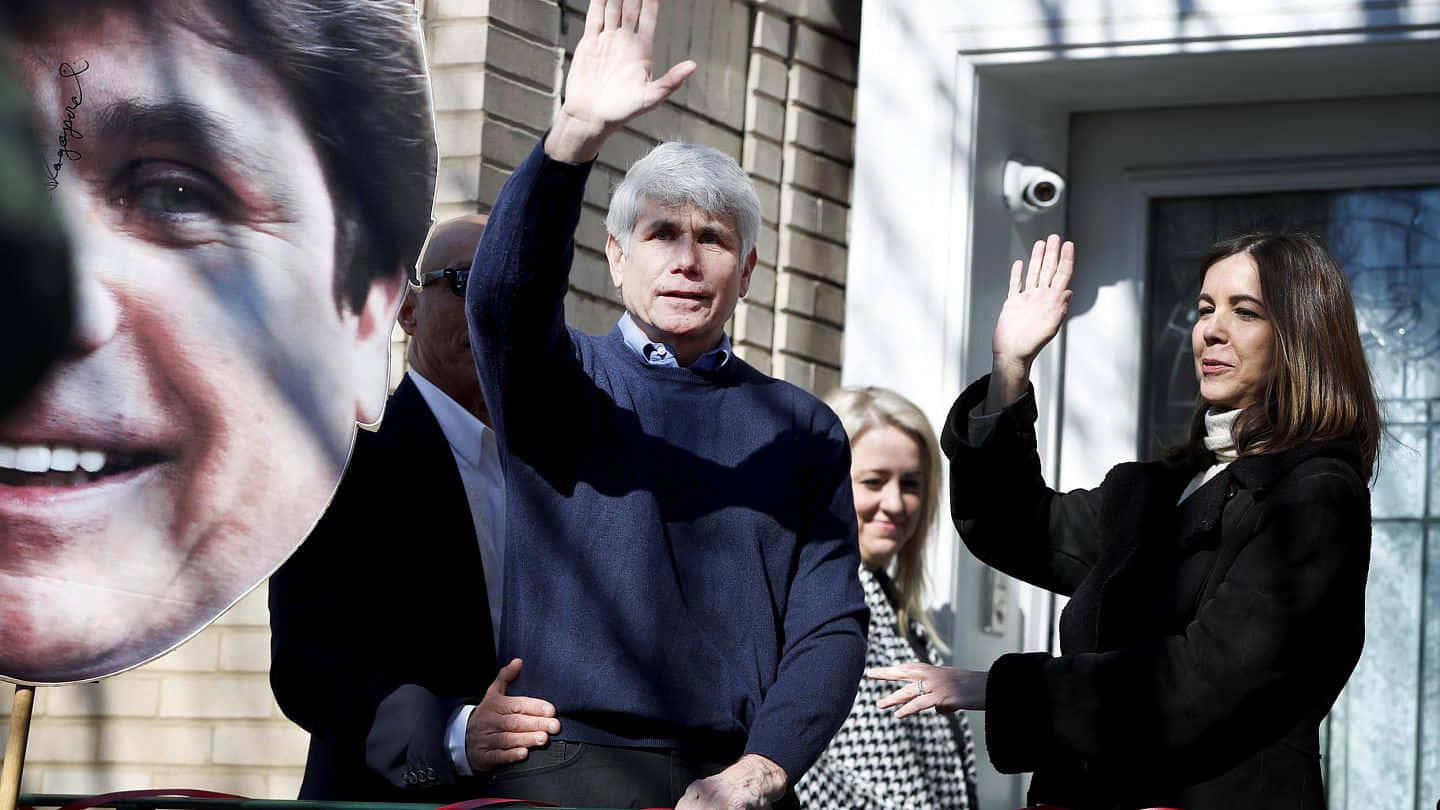 Rod Blagojevich And Wife Waving Wallpaper