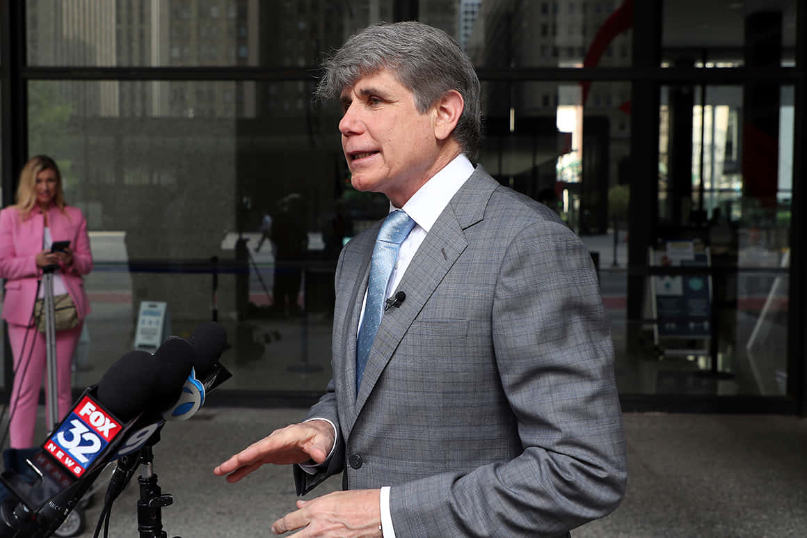 Rod Blagojevich Speaking With Fox Wallpaper