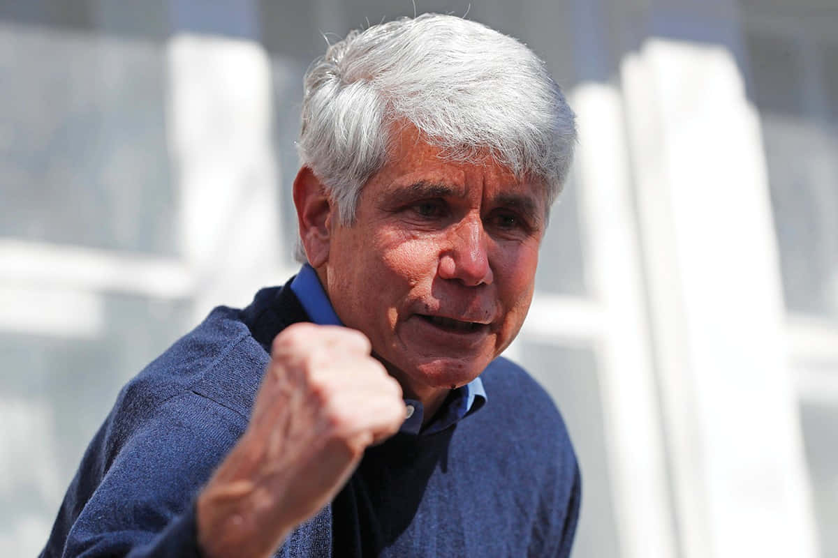 Rod Blagojevich With Raised Right Fist Wallpaper
