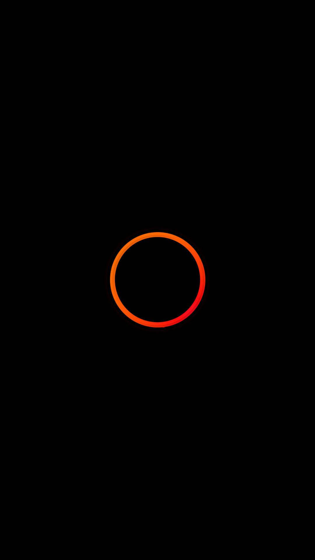 Röd Cirkel Minimalistisk Android Wallpaper
