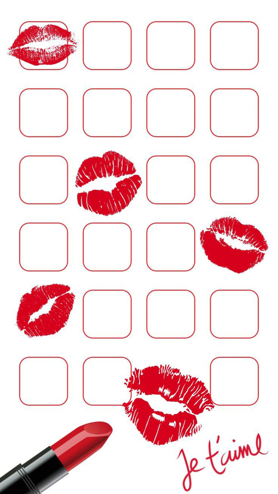 Rød Læbestift Dope Iphone Wallpaper