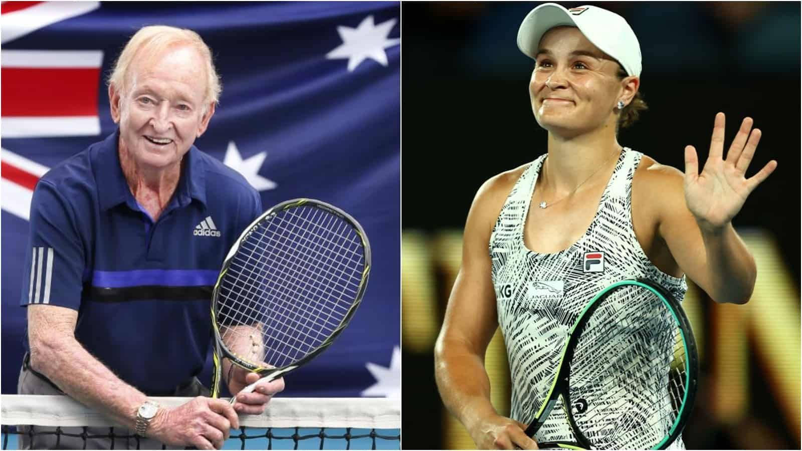 Rod Laver With Ash Barty Wallpaper