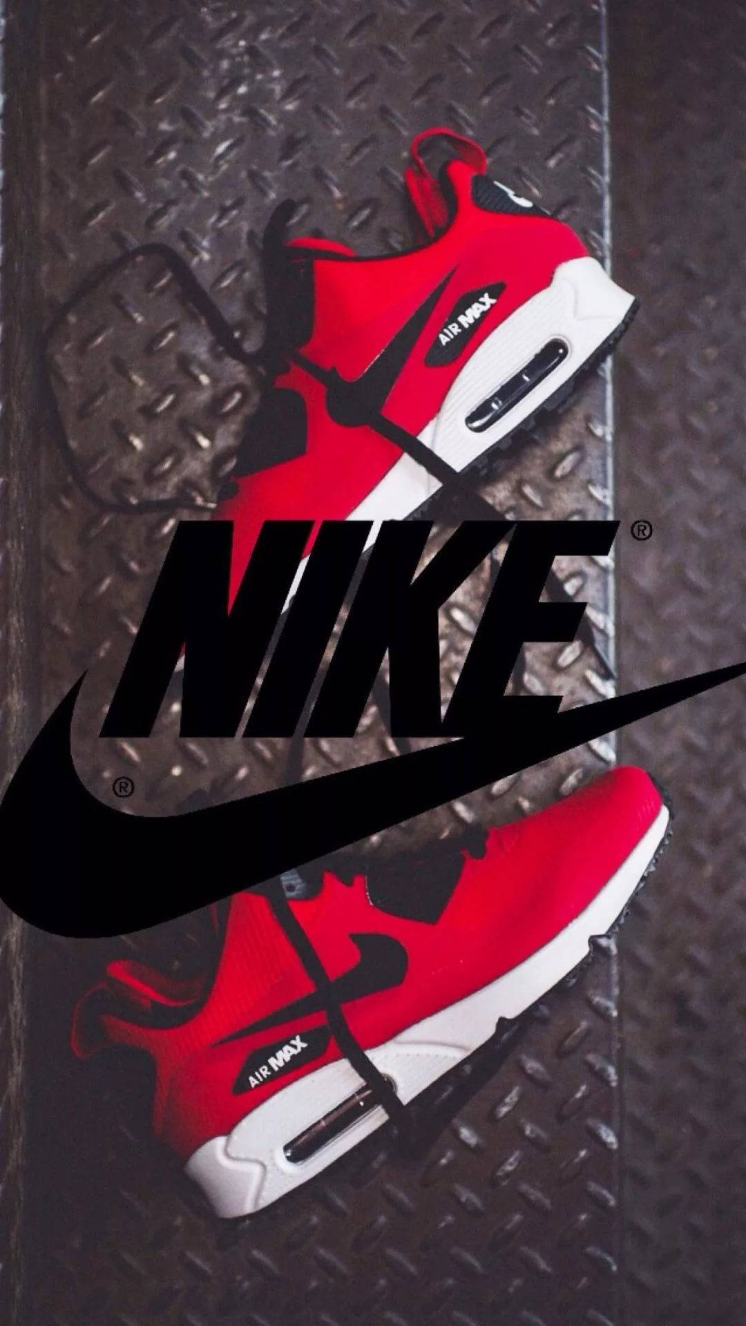 Rød Nike Iphone Baggrund Wallpaper