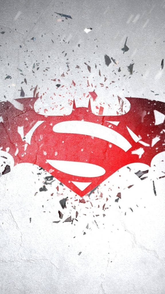 Rød Og Hvid Batman V Superman Iphone Wallpaper