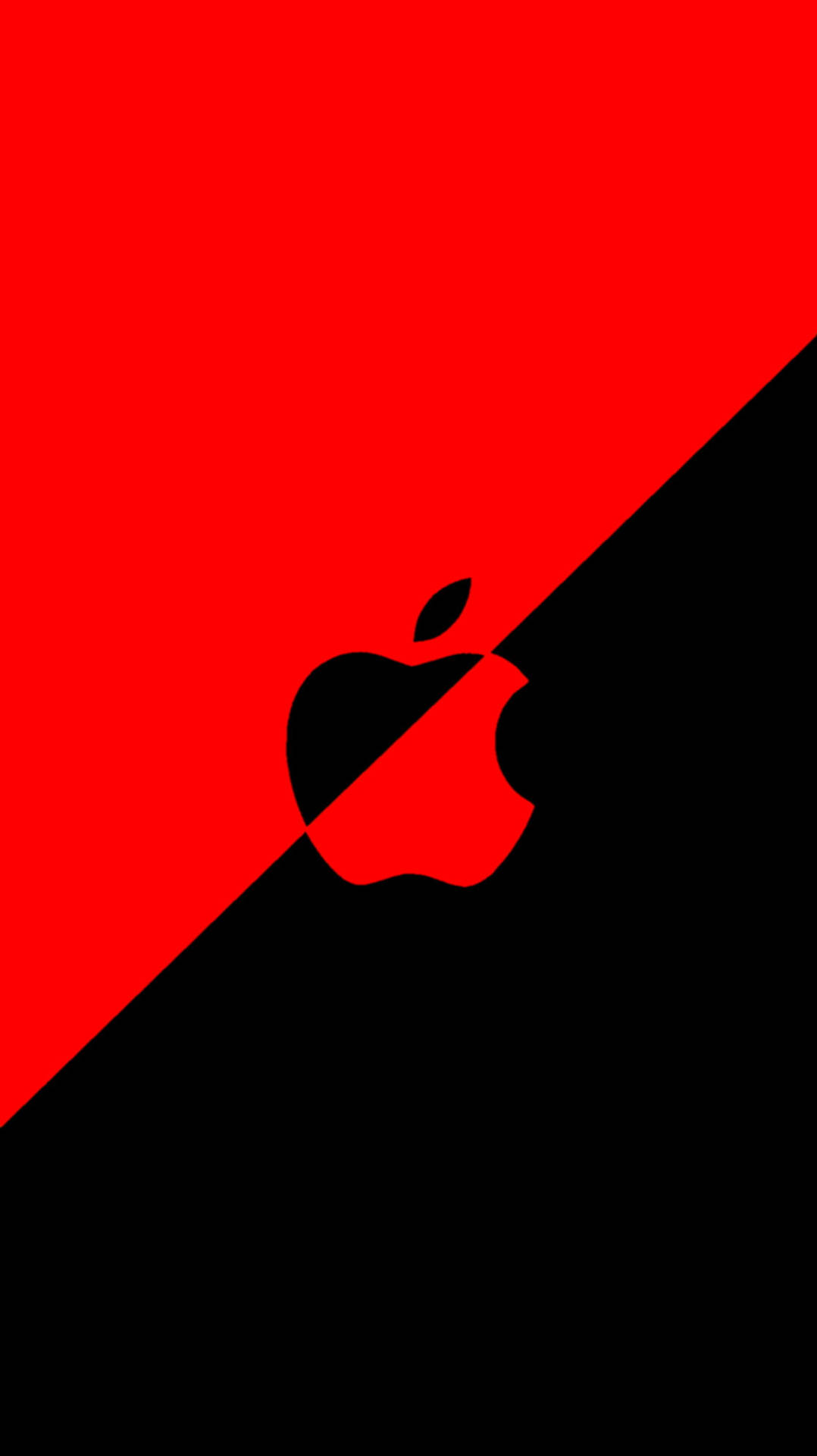 Rød Og Sort Apple Logo Iphone Wallpaper