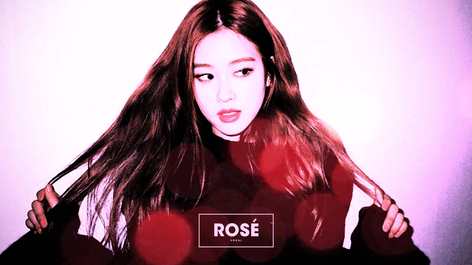 Rød Rose Blackpink Logo Wallpaper