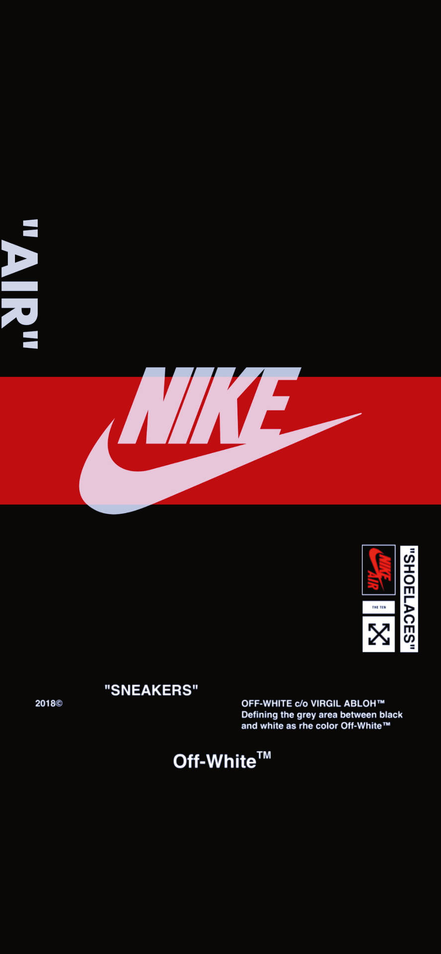 Rød Stripe Nike Iphone Logo Wallpaper