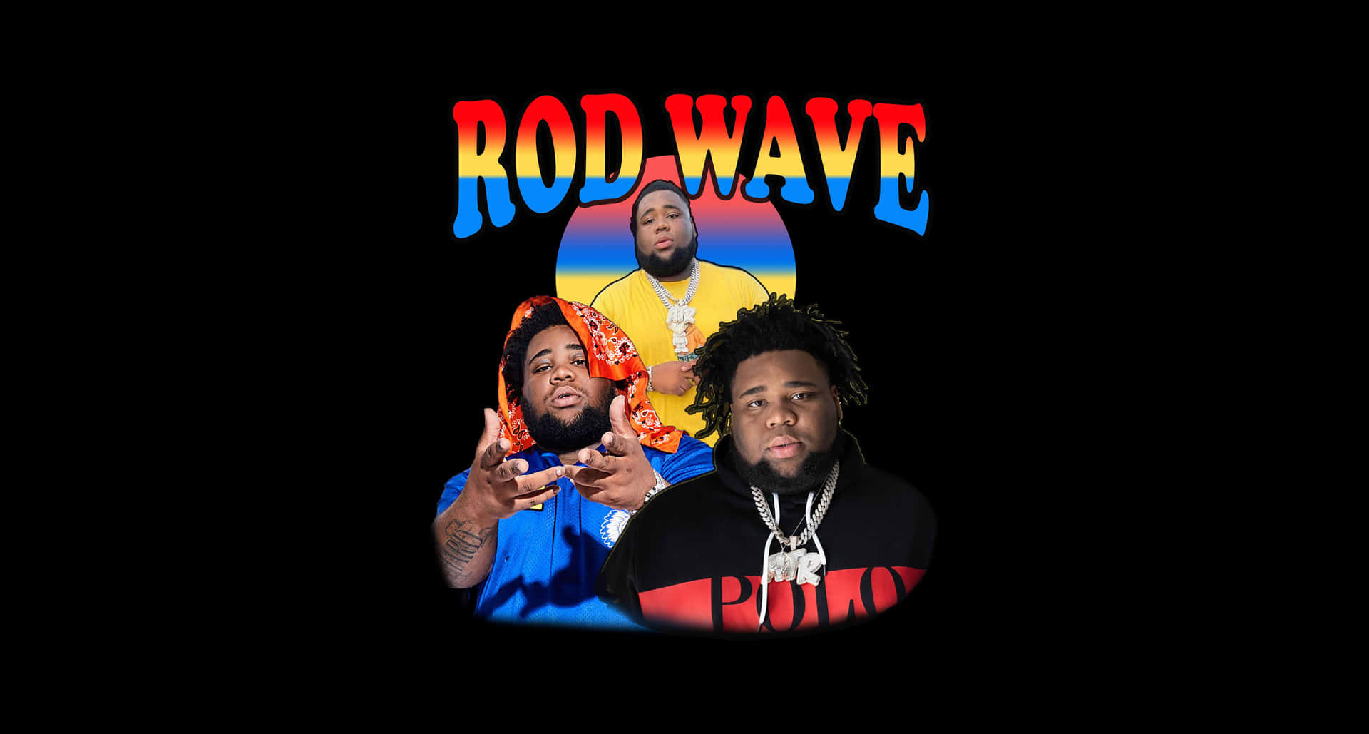 Rod Wave Aesthetic Collage Wallpaper