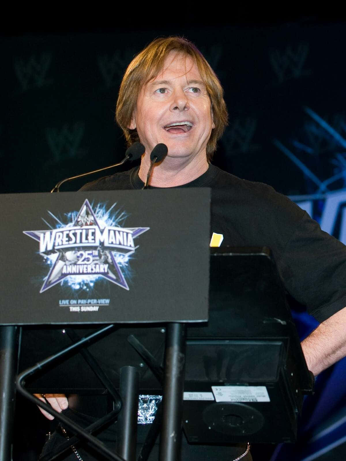 Roddy Piper During The Wrestle Mania 25th Anniversary Wallpaper