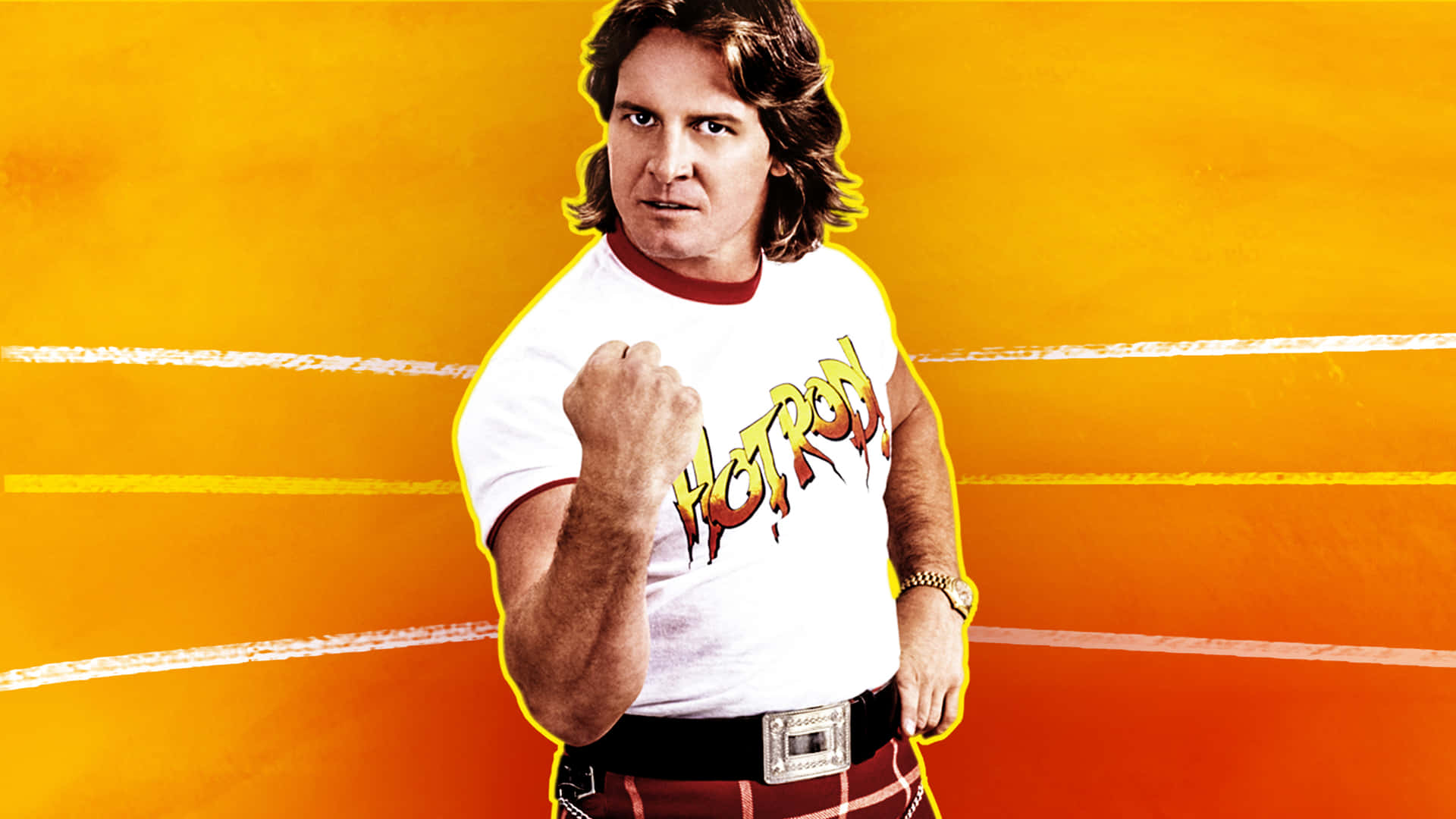 A classic hot rod poster of WWE superstar Roddy Piper. Wallpaper