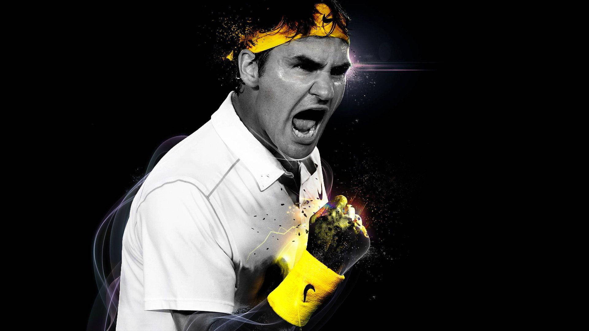 Roger Federer Fierce Tennis