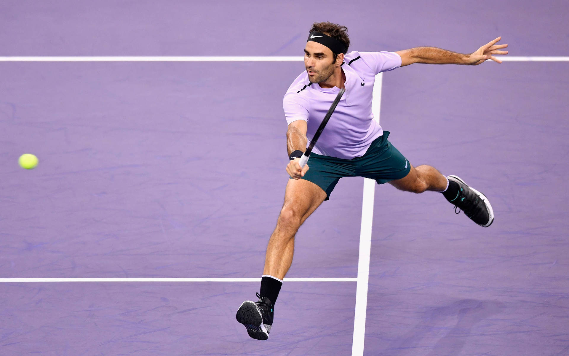 Roger Federer In Purple