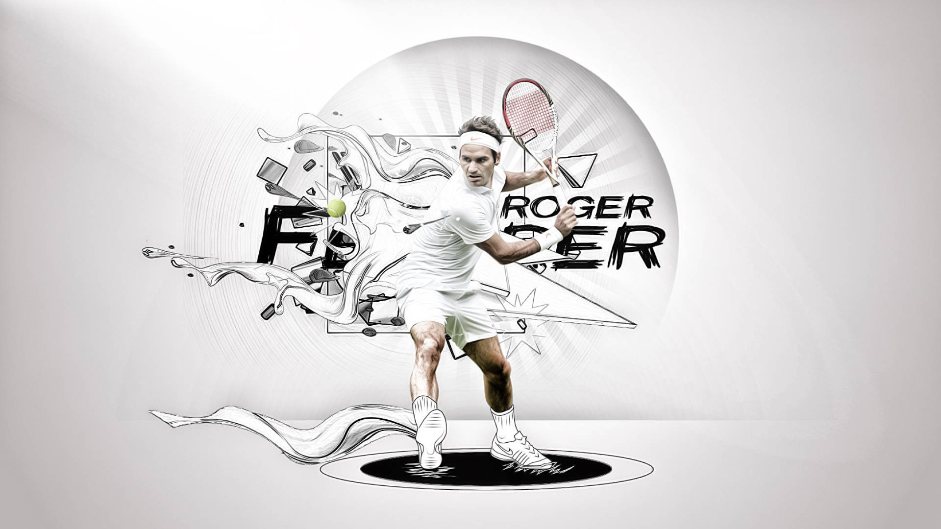Roger Federer Minimalist Tennis