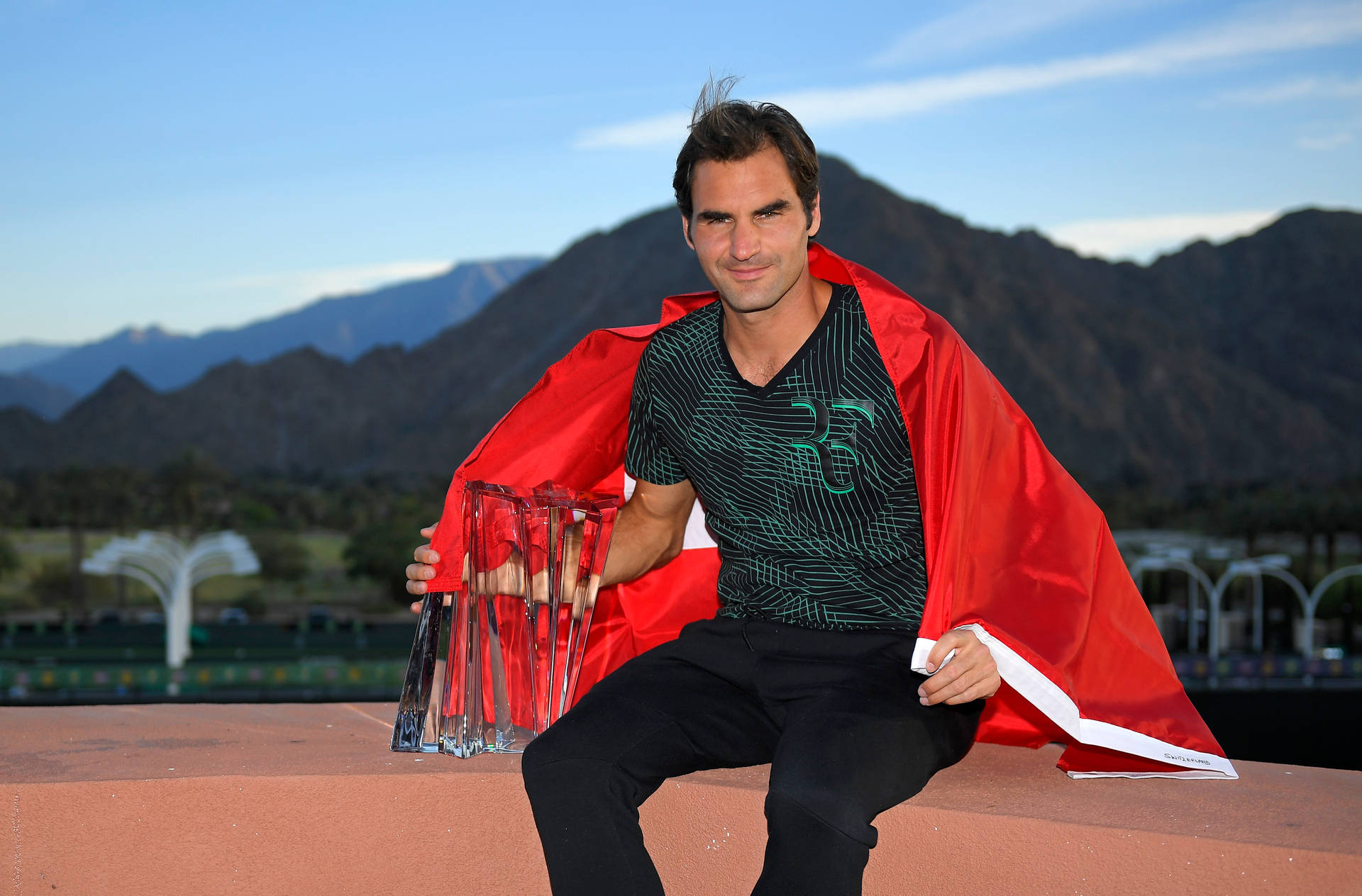 Panno Rosso Roger Federer Sfondo