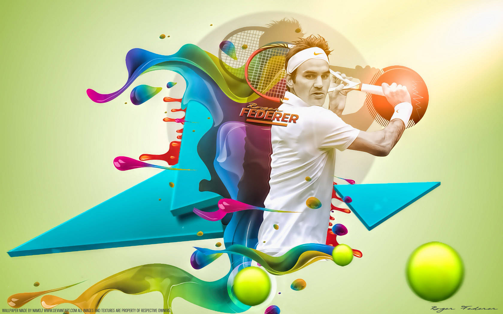 Pôsterde Tênis De Roger Federer. Papel de Parede