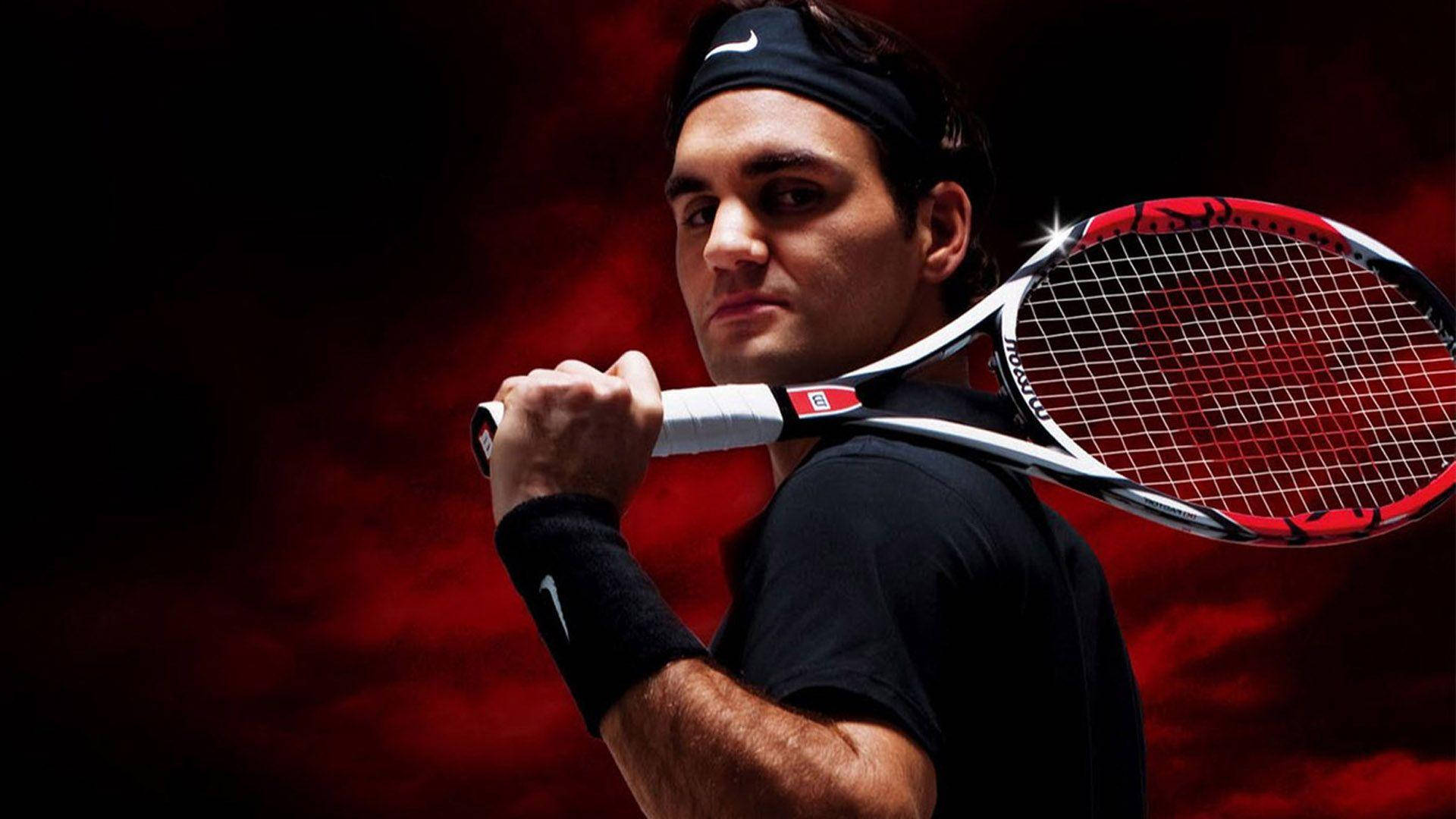 Roger Federer Wilson Tennisplakat Wallpaper