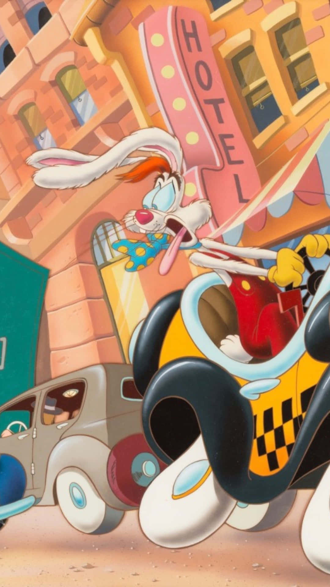 Roger Rabbit Auto Achtervolging Achtergrond