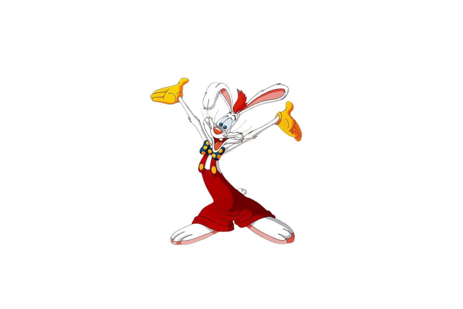 Roger Rabbit Cartoon Character Jumping Wallpaper