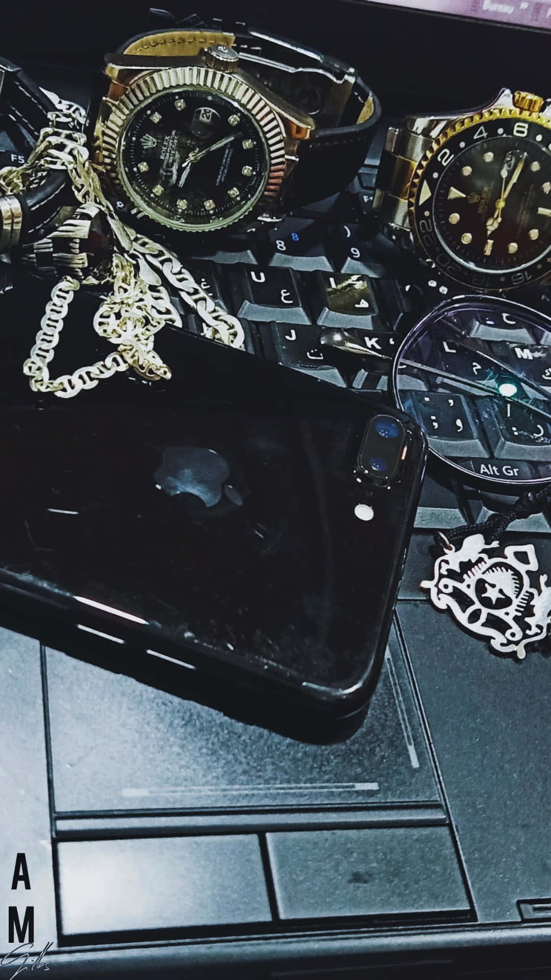Luxurious Rolex Watch on a Dark Elegant Background