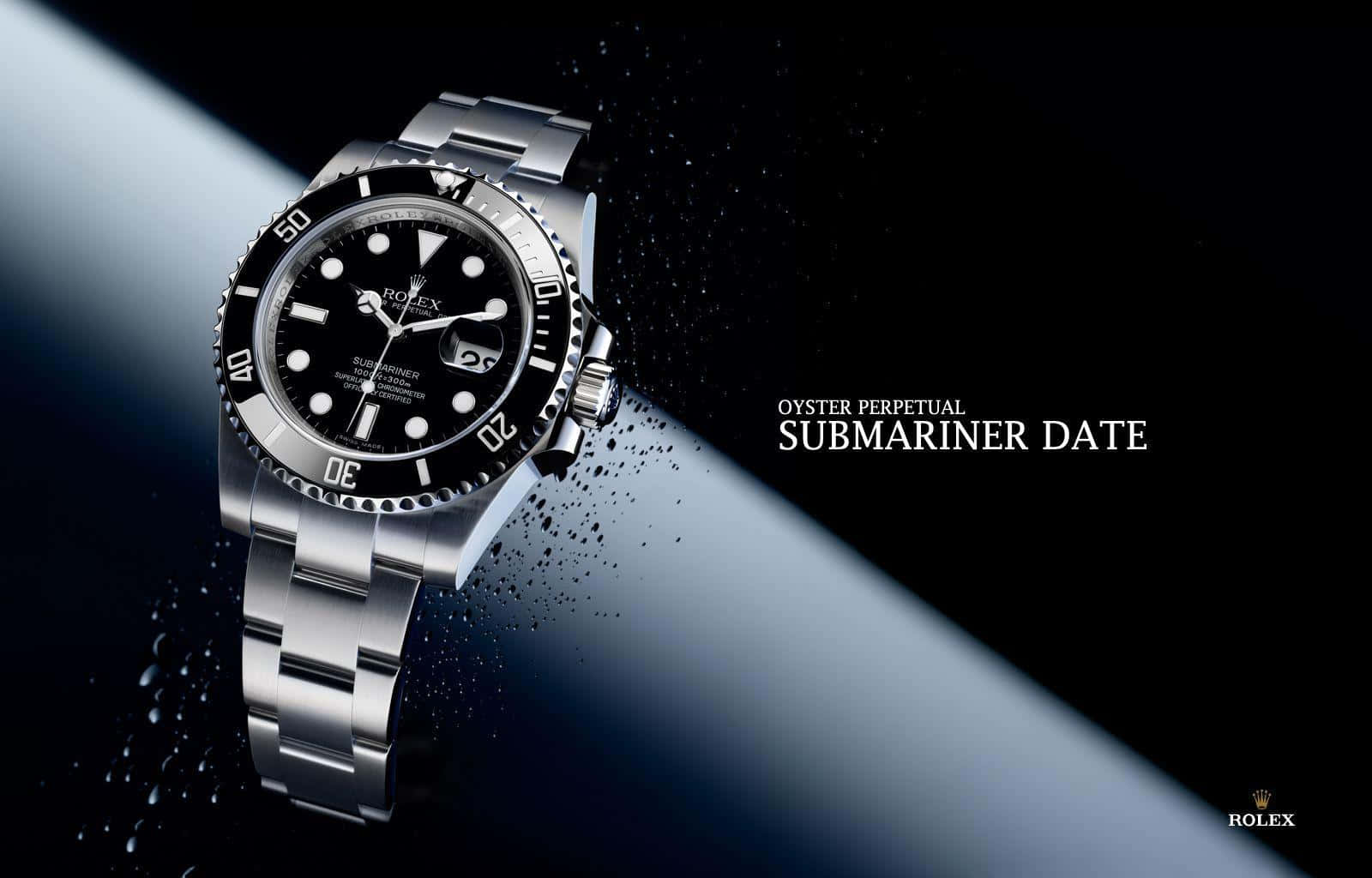 Elegant Rolex Timepiece Showcased on Black Velvet